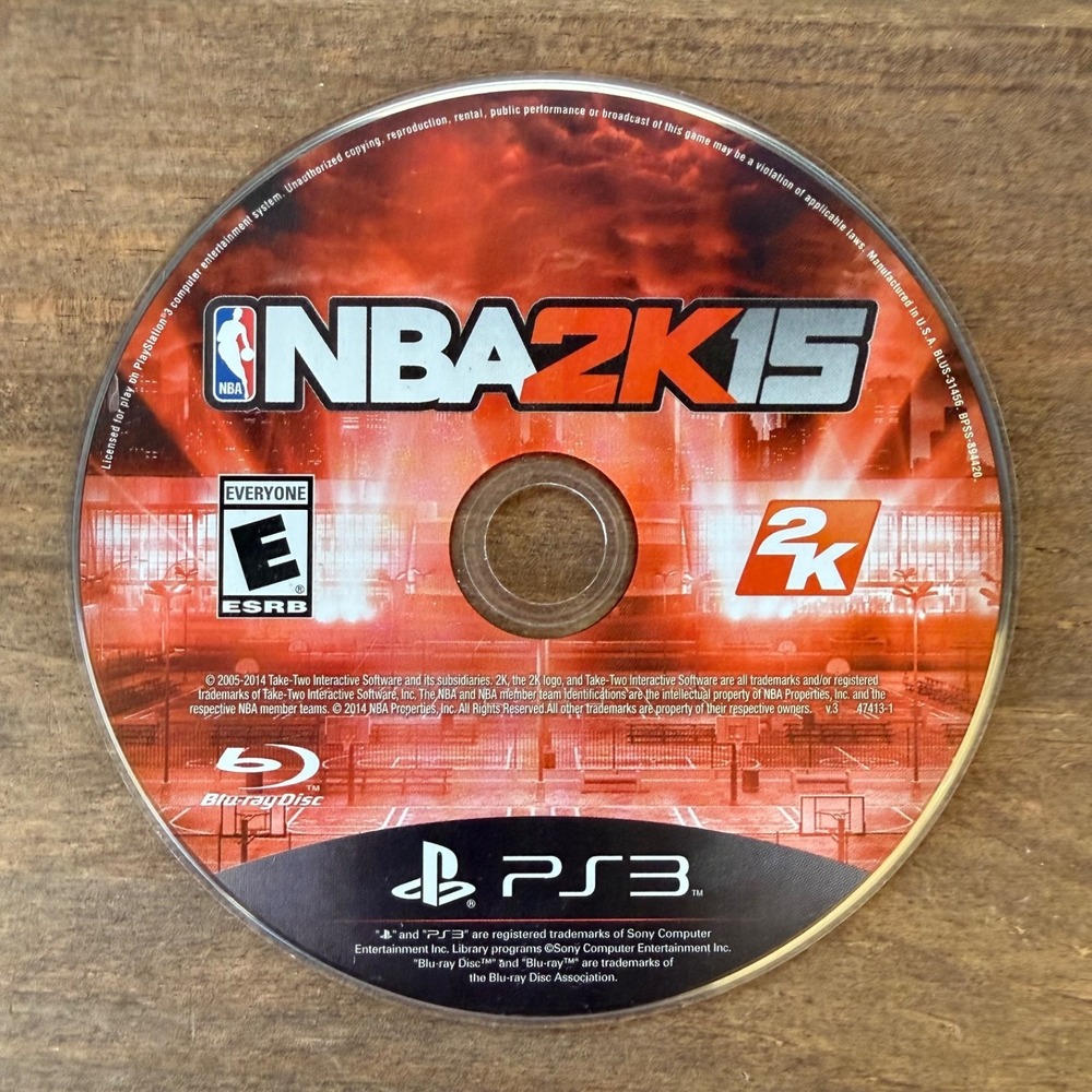 NBA 2K15 PS3 Sony PlayStation 3 Disc w/ Generic Case